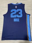 NBA 23 Rose Memphis Grizzlies Maillot Marine brodé